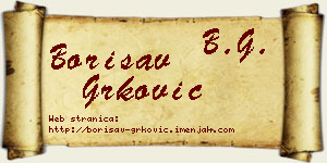 Borisav Grković vizit kartica